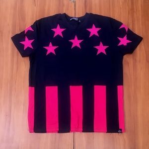 🍎No Country Just Imagine Stars Stripes Top - M